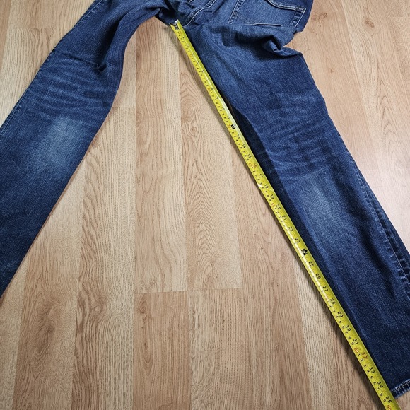 American Eagle Jeans Mens 34x36 Blue Slim Straight Dark Wash Skater Preppy - Picture 10 of 13